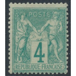 FRANCE - 1876 4c green Peace & Commerce, type I, MH – Michel # 58I