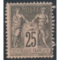 FRANCE - 1886 25c black on rose Peace & Commerce, MH – Michel # 80