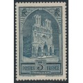 FRANCE - 1930 3Fr blue-grey Reims Cathedral, type I, MH – Michel # 256I FRANCE - 1930 3Fr blue-grey Reims Cathedral, type I, MH – Michel # 256I