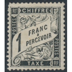 FRANCE - 1882 1Fr black Postage Due, MH – Michel # P21