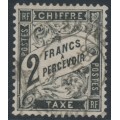 FRANCE - 1882 2Fr black Postage Due, used – Michel # P22