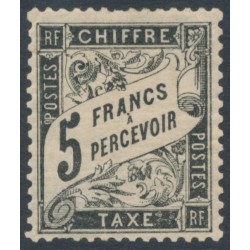 FRANCE - 1882 5Fr black Postage Due, MH – Michel # P23