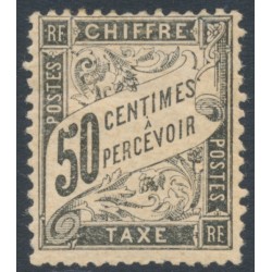 FRANCE - 1892 50c black Postage Due, MH – Michel # P27