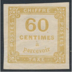 FRANCE - 1871 60c yellow-brown Postage Due, imperf., MH – Michel # P7