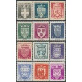 FRANCE - 1942 Coats of Arms set of 12, MNH – Michel # 564-575 FRANCE - 1942 Coats of Arms set of 12, MNH – Michel # 564-575
