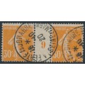 FRANCE - 1907 30c orange Semeuse, millésime pair, used – Michel # 120 FRANCE - 1907 30c orange Semeuse, millésime pair, used – Michel # 120