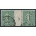 FRANCE - 1903 15c green Semeuse, millésime pair, used – Michel # 109x FRANCE - 1903 15c green Semeuse, millésime pair, used – Michel # 109x