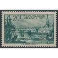 FRANCE - 1938 20Fr blue-green Saint Malo Harbour, MH – Michel # 415 FRANCE - 1938 20Fr blue-green Saint Malo Harbour, MH – Michel # 415