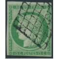 FRANCE - 1850 15c green Cérès, imperforate, used – Michel # 2a FRANCE - 1850 15c green Cérès, imperforate, used – Michel # 2a