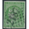 FRANCE - 1870 5c green Cérès (Bordeaux printing), imperforate, used – Michel # 39a FRANCE - 1870 5c green Cérès (Bordeaux printing), imperforate, used – Michel # 39a