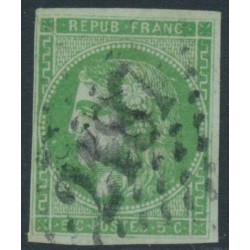 FRANCE - 1870 5c green Cérès (Bordeaux printing), imperforate, used – Michel # 39a FRANCE - 1870 5c green Cérès (Bordeaux printing), imperforate, used – Michel # 39a