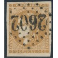 FRANCE - 1870 10c yellow-brown Cérès (Bordeaux printing), imperforate, used – Michel # 40a FRANCE - 1870 10c yellow-brown Cérès (Bordeaux printing), imperforate, used – Michel # 40a