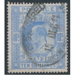 GREAT BRITAIN - 1902 10/- ultramarine KEVII definitive, used – SG # 265