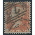 GREAT BRITAIN - 1854 1d red-brown QV, plate 202, check letters EL, used – SG # 22 (C2)