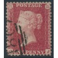 GREAT BRITAIN - 1857 1d red QV, plate 59, check letters OJ, used – SG # 38 (C10)
