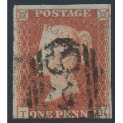 GREAT BRITAIN - 1851 1d red-brown QV, plate 99, check letters TB, used – SG # 8