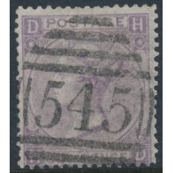 GREAT BRITAIN - 1867 6d lilac QV, Spray of Rose watermark, plate 6, used – SG # 104