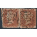 GREAT BRITAIN - 1843 1d red-brown QV, plate 37, '12' Maltese Cross cancel – SG # 8ul