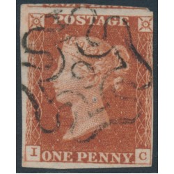 GREAT BRITAIN - 1843 1d red-brown QV, plate 39, '9' Maltese Cross cancel – SG # 8ui