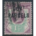 GREAT BRITAIN - 1887 1½d dull purple/green QV, o/p GOVT PARCELS, used – SG # O65