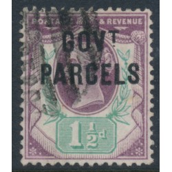 GREAT BRITAIN - 1887 1½d dull purple/green QV, o/p GOVT PARCELS, used – SG # O65