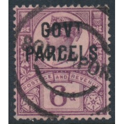 GREAT BRITAIN - 1887 6d purple/rose-red QV o/p GOVT PARCELS, used – SG # O66