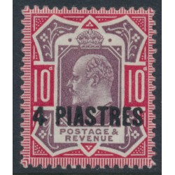 GREAT BRITAIN - 1902 4pi on 10d purple/carmine KEVII, for use in The Levant, MH – SG # 10