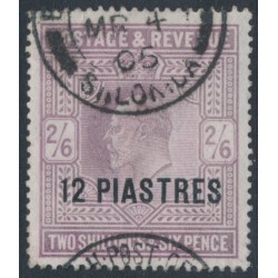 GREAT BRITAIN - 1903 12pi on 2/6 lilac KEVII, for use in The Levant, used – SG # 11