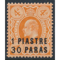 GREAT BRITAIN - 1909 1.30pi on 4d orange KEVII, for use in The Levant, MNH – SG # 19