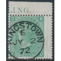 GREAT BRITAIN - 1871 1/- green QV, Spray of Rose watermark, plate 5, used – SG # 117