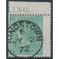 GREAT BRITAIN - 1871 1/- green QV, Spray of Rose watermark, plate 5, used – SG # 117