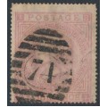 GREAT BRITAIN - 1867 5/- rose QV, Maltese Cross watermark, plate 1, used – SG # 127