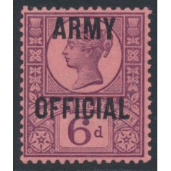 GREAT BRITAIN - 1901 6d purple on rose-red QV, o/p ARMY OFFICIAL, MH – SG # O45