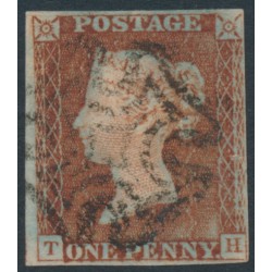 GREAT BRITAIN - 1841 1d red-brown QV, plate 15, check letters TH, used – SG # 8