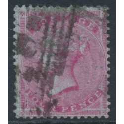 GREAT BRITAIN - 1855 4d carmine QV, Small Garter, deeply blued paper, used – SG # 62