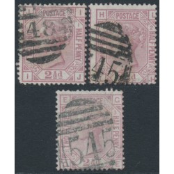 GREAT BRITAIN - 1875 2½d rosy mauve QV, Anchor watermark, plates 1-3, used – SG # 139