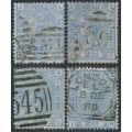 GREAT BRITAIN - 1880 2½d blue QV, Orb watermark, plates 17-20, used – SG # 142