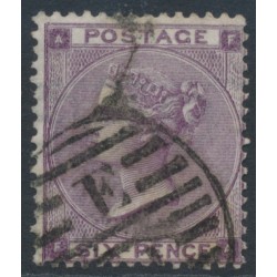 GREAT BRITAIN - 1862 6d deep lilac QV, Garter watermark, plate 3, used – SG # 83