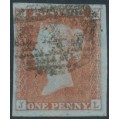 GREAT BRITAIN - 1850 1d red-brown QV, plate 101, check letters JL, used – SG # 8