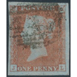 GREAT BRITAIN - 1850 1d red-brown QV, plate 101, check letters JL, used – SG # 8