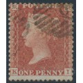 GREAT BRITAIN - 1855 1d red-brown QV, plate 11, check letters KI, used – SG # 24 (C3)