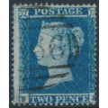 GREAT BRITAIN - 1854 2d blue QV, perf. 16, plate 4, check letters FE, used – SG # 19 (F1)