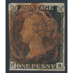 GREAT BRITAIN - 1840 1d black QV, plate 5, HB, used – SG # 2 (AS25b) GREAT BRITAIN - 1840 1d black QV, plate 5, HB, used – SG # 2 (AS25b)