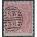 GREAT BRITAIN - 1874 5/- rose QV, Maltese Cross watermark, plate 2, used – SG # 126