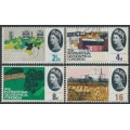 GREAT BRITAIN - 1964 Geographical Congress, phosphor set of 4, MNH – SG # 651p-654p