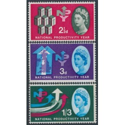 GREAT BRITAIN - 1962 Productivity Year, phosphor set of 3, MNH – SG # 631p-633p