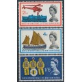 GREAT BRITAIN - 1963 Lifeboat Congress, phosphor set of 3, MNH – SG # 639p-641p