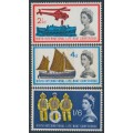 GREAT BRITAIN - 1963 Lifeboat Congress, phosphor set of 3, MNH – SG # 639p-641p