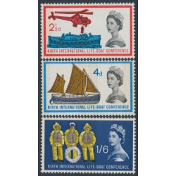 GREAT BRITAIN - 1963 Lifeboat Congress, phosphor set of 3, MNH – SG # 639p-641p GREAT BRITAIN - 1963 Lifeboat Congress, phosphor set of 3, MNH – SG # 639p-641p