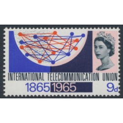 GREAT BRITAIN - 1965 9d ITU, inverted watermark, no phosphor, MNH – SG # 683Wi